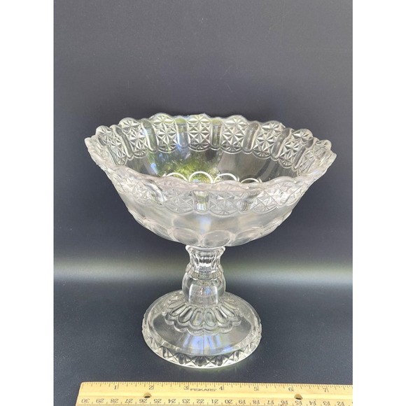 EAPG Adams & Co Collage Compote Dinner Bell‎ Fine Cut Band 1800s - Picture 1 of 3